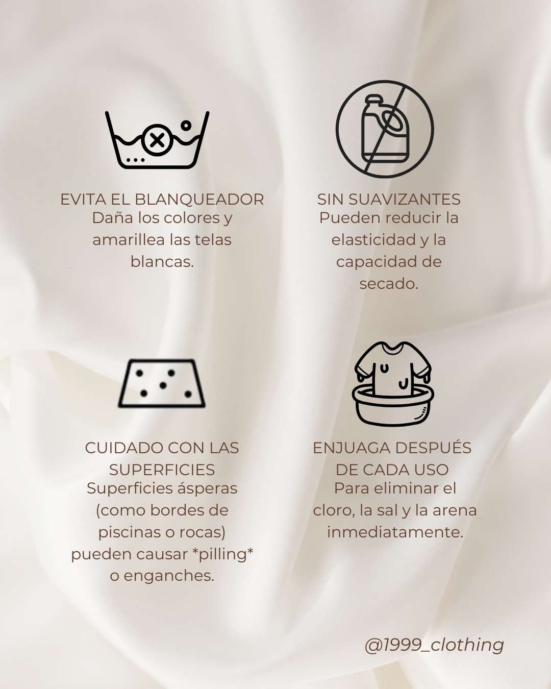 Guía de cuidados 1999 Swimwear